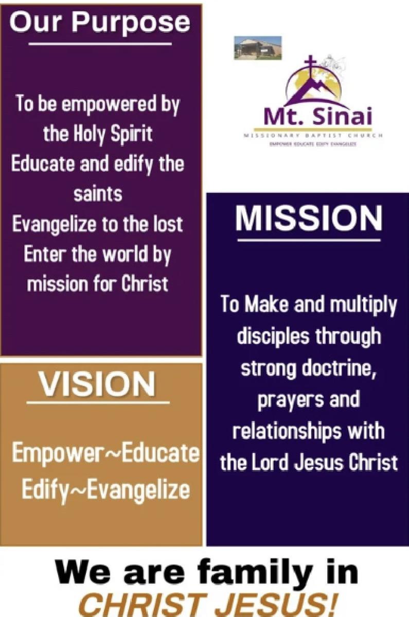 Welcome | Mt. Sinai Missionary Baptist Church